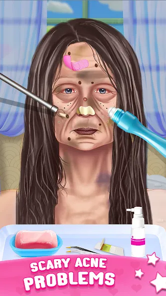 Скачать ASMR Doctor Game: Makeup Salon [MOD: безлимитные деньги и открыты все уровни] — скриншот 2