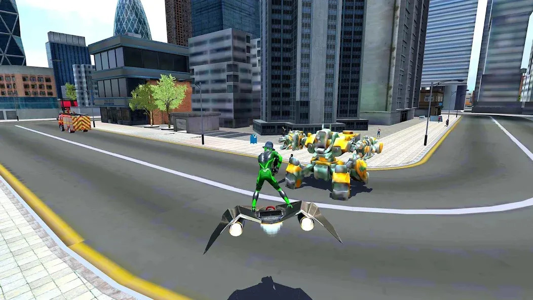 Rope Frog Ninja Hero Car Vegas [MOD: безлимитные деньги и оружие] на Андроид — скриншот 2