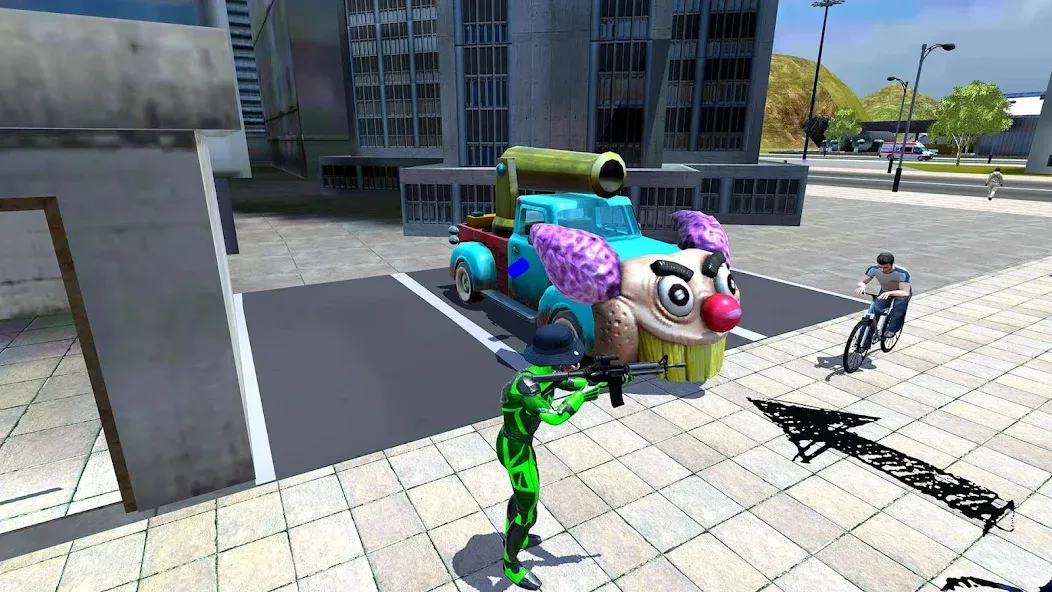 Rope Frog Ninja Hero Car Vegas [MOD: безлимитные деньги и оружие] на Андроид — скриншот 4