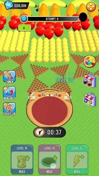 Скачать взлом Fruit hole: Black hole [MOD: безлимитные деньги и усиленные бонусы] — скриншот 2