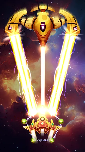 Скачать Galaxy Attack - Space Shooter [MOD: безлимитные монеты и оружие] — скриншот 5