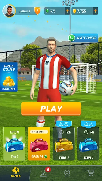 Скачать Football World - Real People [MOD: безлимитные монеты и энергия] — скриншот 1