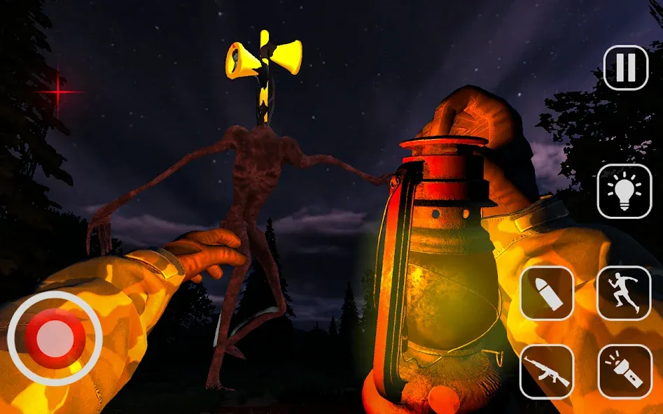 Скачать Siren Head : Hunt in Forest [MOD: безлимитные патроны и здоровье] на телефон — скриншот 1