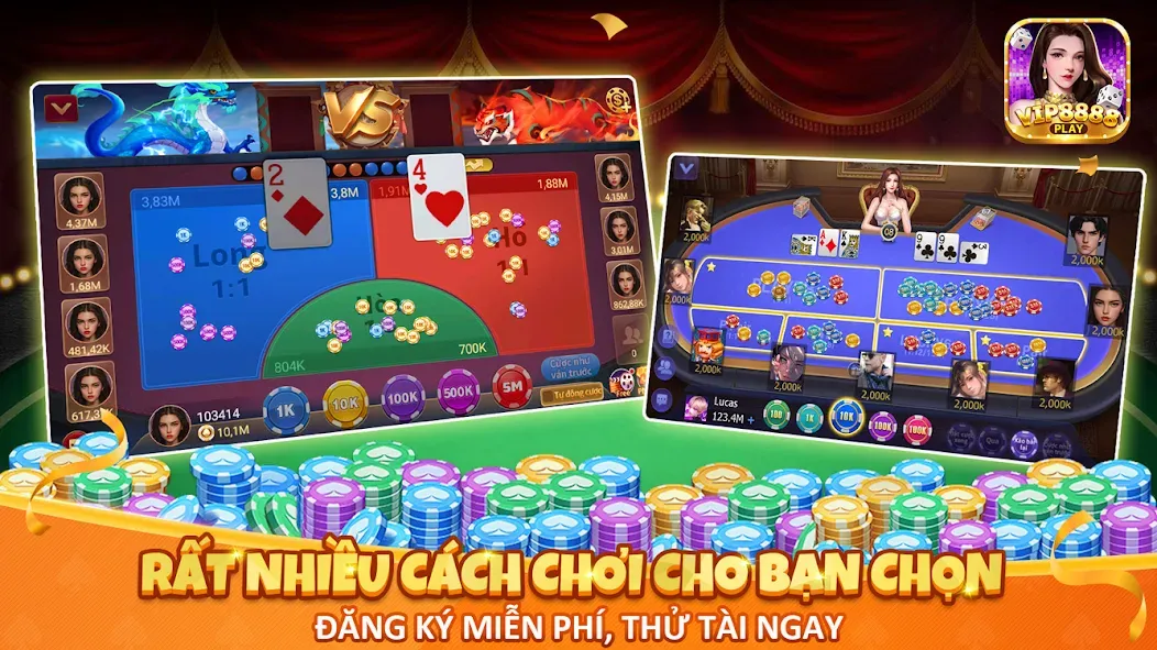 Скачать VIP8888 Play - Sòng Bạc ONLINE [MOD: безлимитные монеты и все игры открыты] — скриншот 4