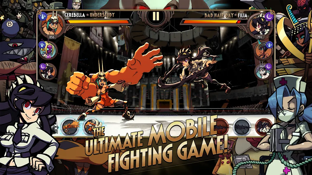 Skullgirls: Fighting RPG [MOD: безлимитные ресурсы и усиленные бойцы] последняя версия — скриншот 1