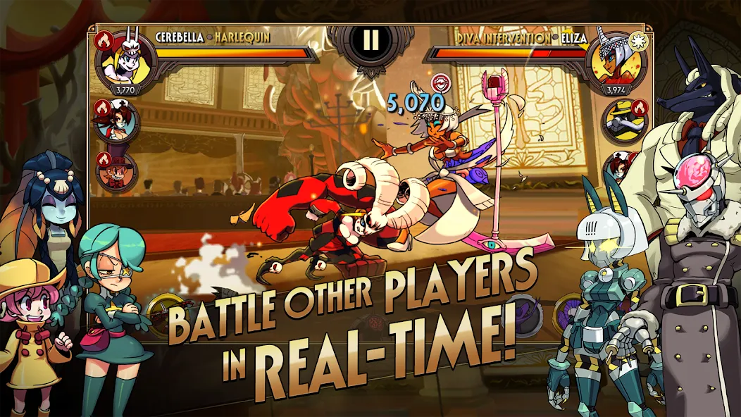 Skullgirls: Fighting RPG [MOD: безлимитные ресурсы и усиленные бойцы] последняя версия — скриншот 2