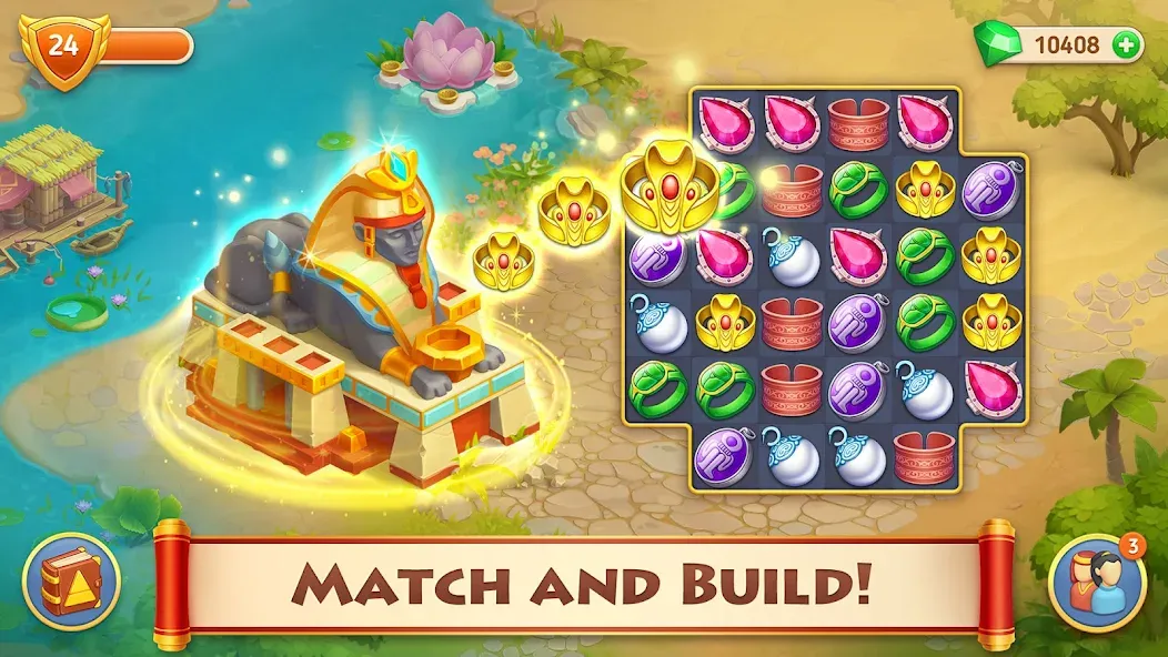 Скачать Cradle of Empires: 3 in a Row [MOD: безлимитные монеты и энергии] на телефон — скриншот 1