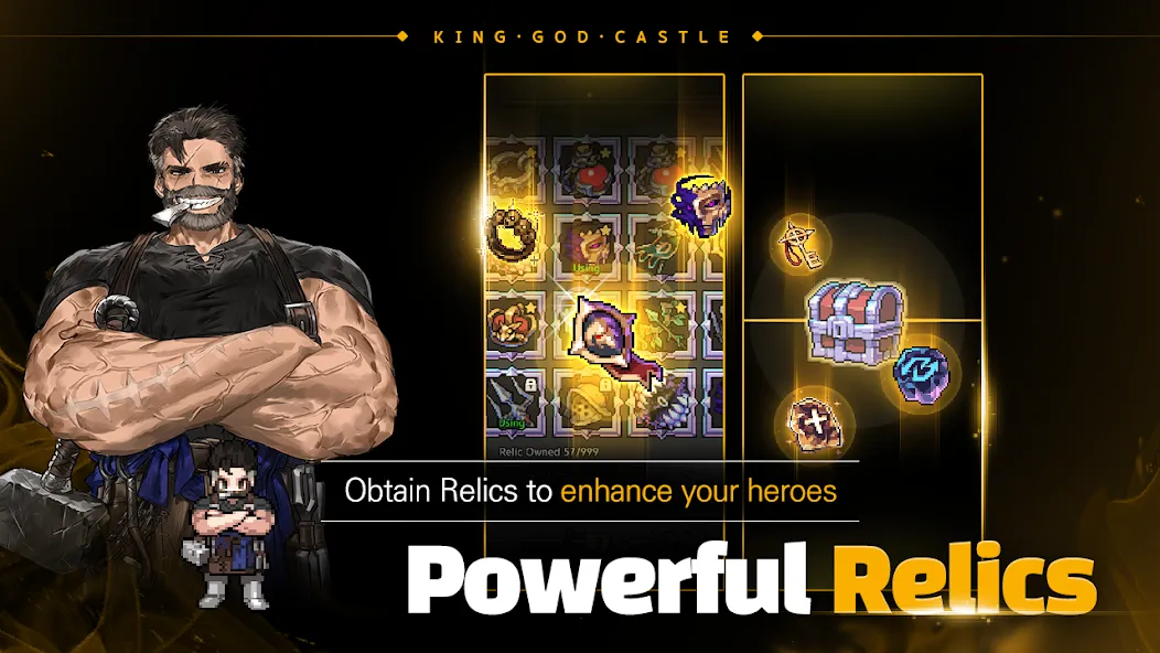 Взломанная King God Castle [MOD: безлимитные ресурсы и алмазы] на Андроид — скриншот 3