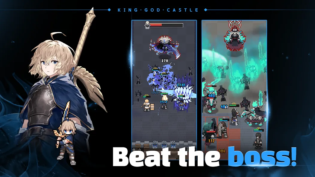 Взломанная King God Castle [MOD: безлимитные ресурсы и алмазы] на Андроид — скриншот 5
