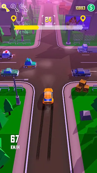 Скачать Taxi Run: Traffic Driver [MOD: безлимитные деньги и топливо] — скриншот 1