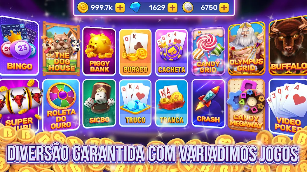 Bacana Games: Buraco & Slots [MOD: безлимитные монеты и бонусы] (Бесплатно / APK) — скриншот 1