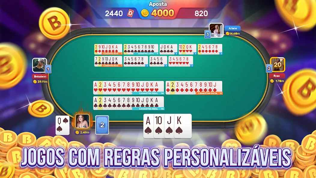 Bacana Games: Buraco & Slots [MOD: безлимитные монеты и бонусы] (Бесплатно / APK) — скриншот 2