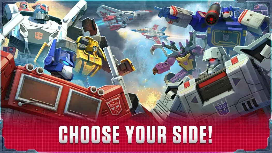 Скачать Transformers: Earth Wars Beta [MOD: безлимитные ресурсы и открыты герои] — скриншот 1