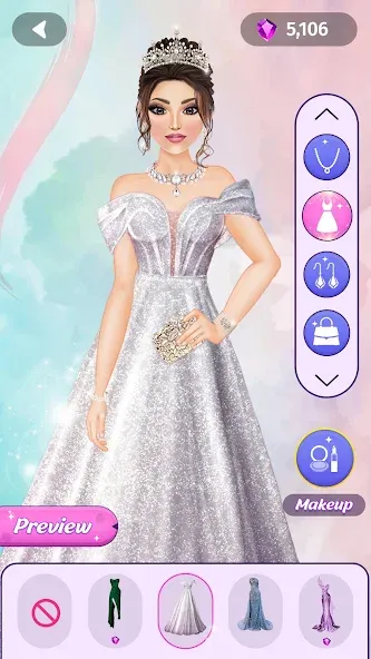 Взломанная Dress Up Fashion: Makeup Games [MOD: безлимитные деньги и все наряды] на Андроид — скриншот 2