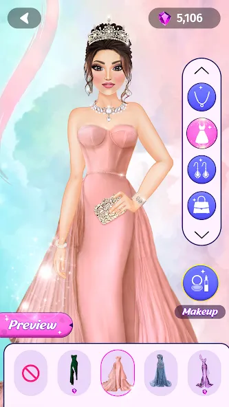 Взломанная Dress Up Fashion: Makeup Games [MOD: безлимитные деньги и все наряды] на Андроид — скриншот 5