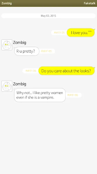 Скачать Faketalk - Chatbot [MOD: умный чат-бот без ограничений] на телефон — скриншот 1