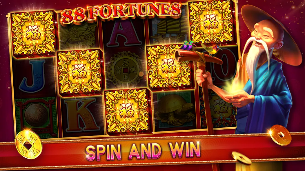 88 Fortunes Casino Slot Games [MOD: безлимитные монеты и бесплатные вращения] — Скачать бесплатно (APK) — скриншот 1