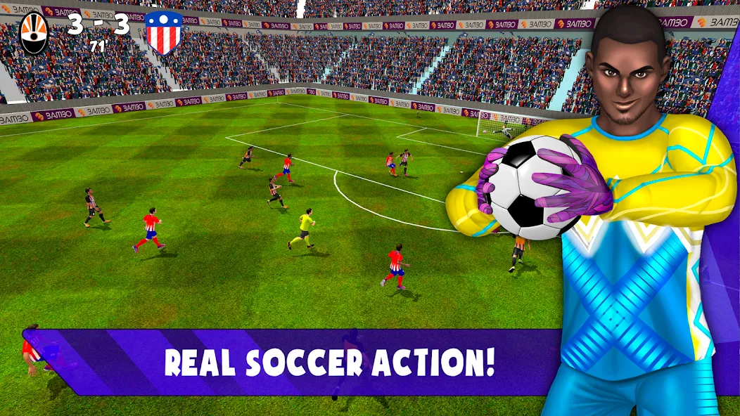 Скачать взлом Soccer Goalkeeper 2024 [MOD: безлимитные деньги и энергия] — скриншот 5