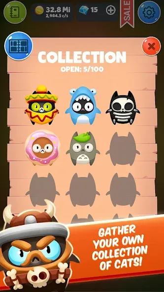 Скачать взлом Cat Evolution Clicker [MOD: безлимитные деньги и алмазы] — скриншот 4