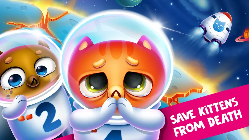 Space Cat Evolution: Kitty col [MOD: безлимитные ресурсы и улучшения] последняя версия — скриншот 1