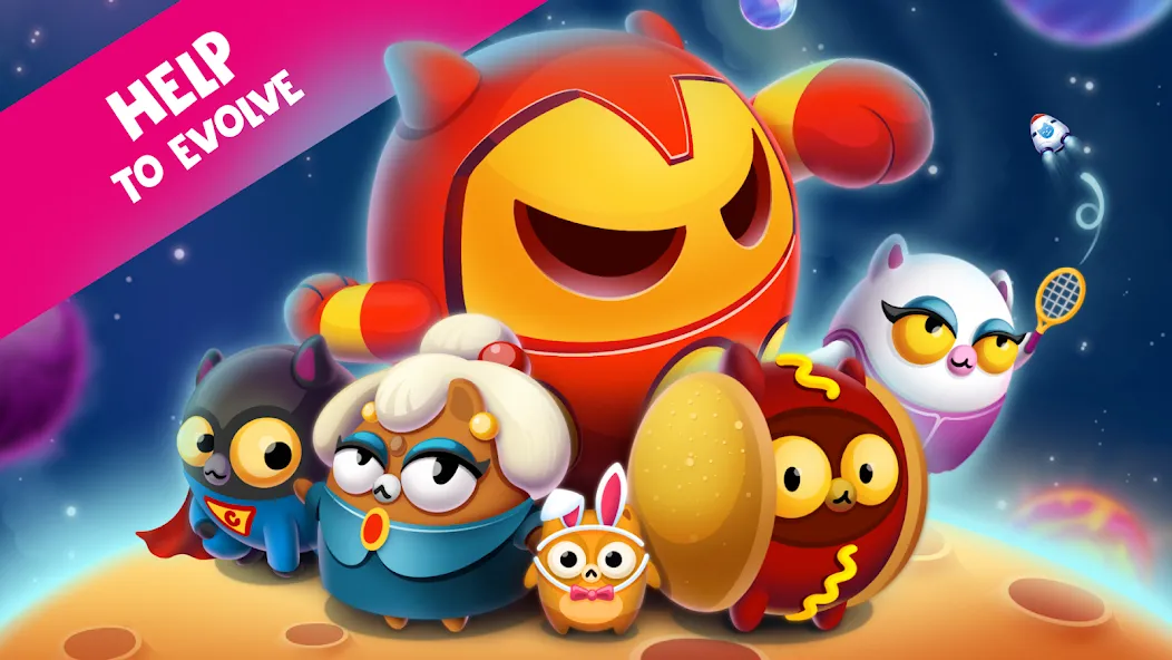Space Cat Evolution: Kitty col [MOD: безлимитные ресурсы и улучшения] последняя версия — скриншот 2