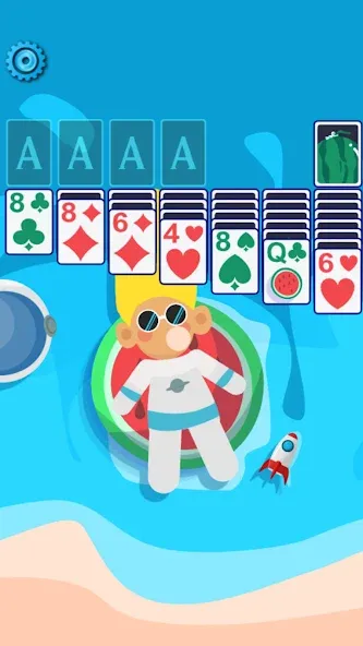Скачать Solitaire Space™ [MOD: безлимитные подсказки и отмены ходов] — скриншот 1
