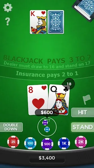 Скачать взлом Blackjack 21 [MOD: безлимитные деньги и бонусы] — скриншот 2