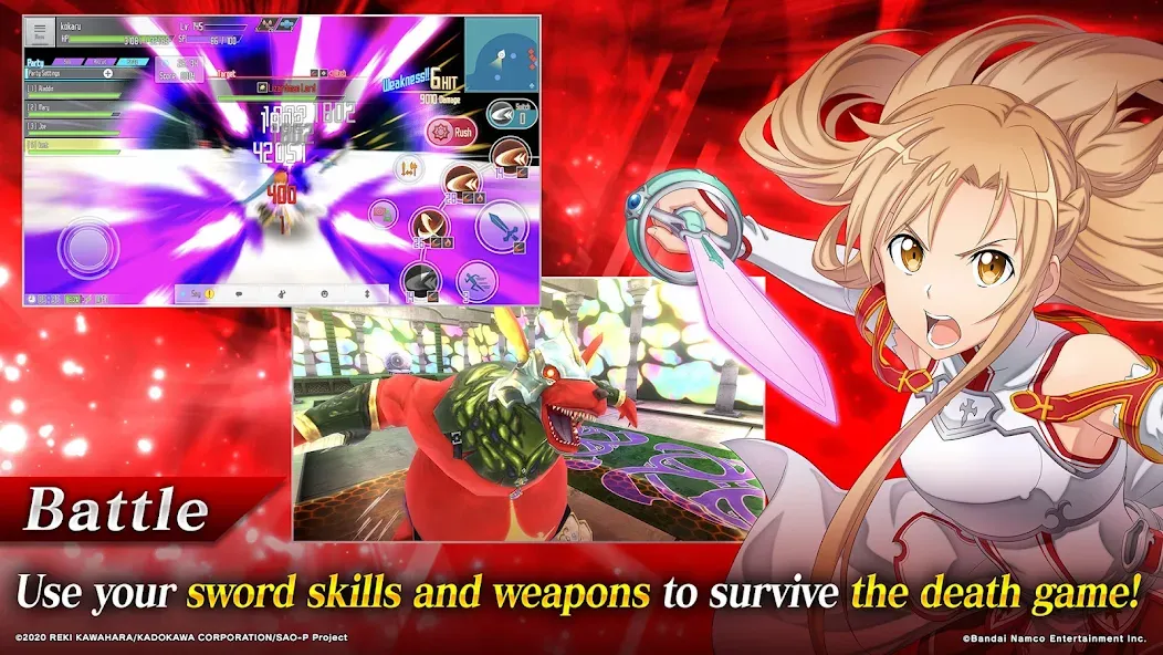 SAO Integral Factor - MMORPG [MOD: безлимитные ресурсы и мощное оружие] на Андроид — скриншот 3