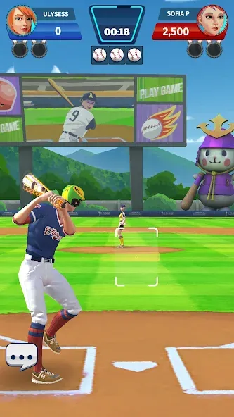 Скачать Baseball Club: PvP Multiplayer [MOD: безлимитные деньги и усиленные игроки] на телефон — скриншот 4