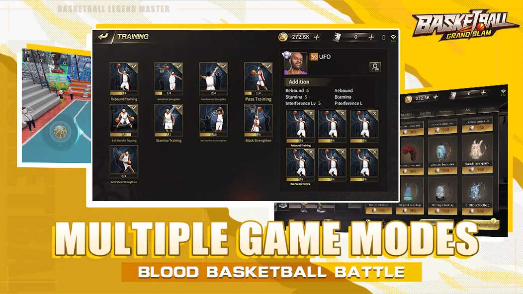 Скачать взлом Basketball Grand Slam [MOD: безлимитные деньги и все мячи] — скриншот 4