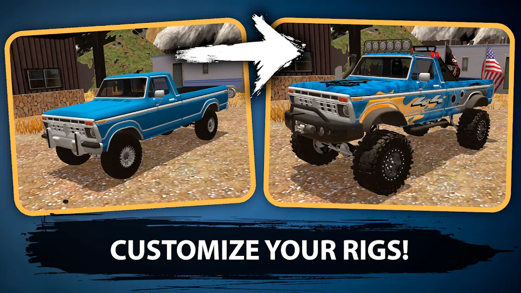 Взломанная Offroad Outlaws [MOD: безлимитные деньги и все машины открыты] на Андроид — скриншот 3