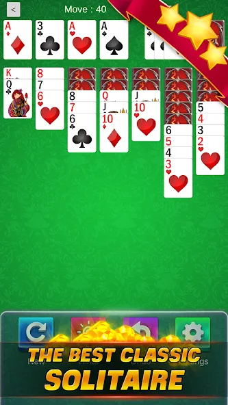Скачать взлом Solitaire Classic [MOD: без рекламы и все карты открыты] — скриншот 1