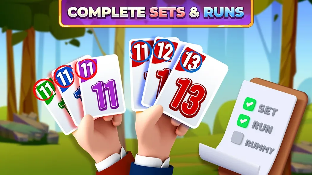 Rummy Rush - Classic Card Game [MOD: безлимитные монеты и подсказки] (Бесплатно / APK) — скриншот 2