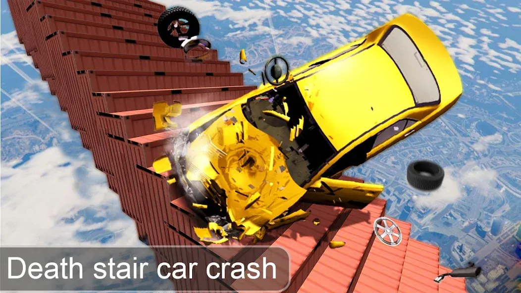 Скачать Beam Drive Crash Death Stair C [MOD: разблокированы все уровни и машины] на телефон — скриншот 1