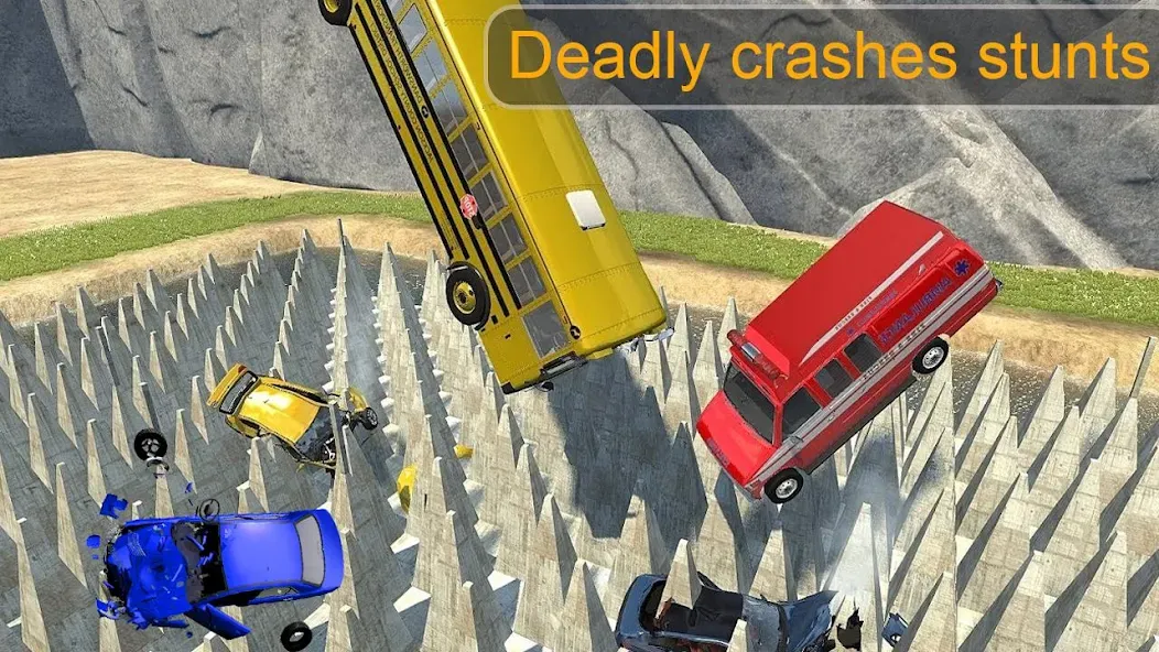 Скачать Beam Drive Crash Death Stair C [MOD: разблокированы все уровни и машины] на телефон — скриншот 2