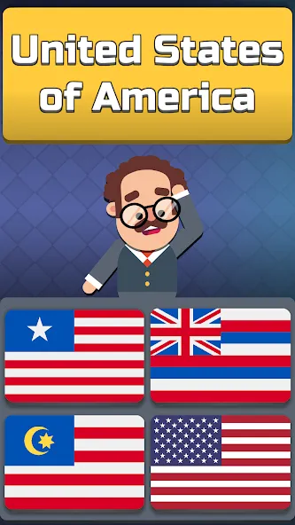 Скачать Geography: Flags Quiz Game [MOD: открыты все флаги и уровни] на телефон — скриншот 1
