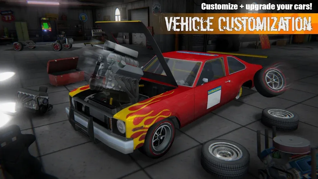 Demolition Derby 3 [MOD: безлимитные деньги и топливo] (Бесплатно / APK) — скриншот 1