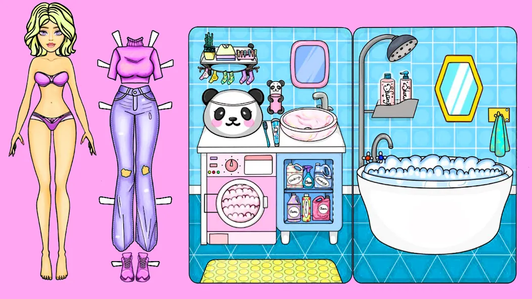 Doll Dress Up Makeup Girl Game [MOD: все наряды и макияж открыты] последняя версия — скриншот 2