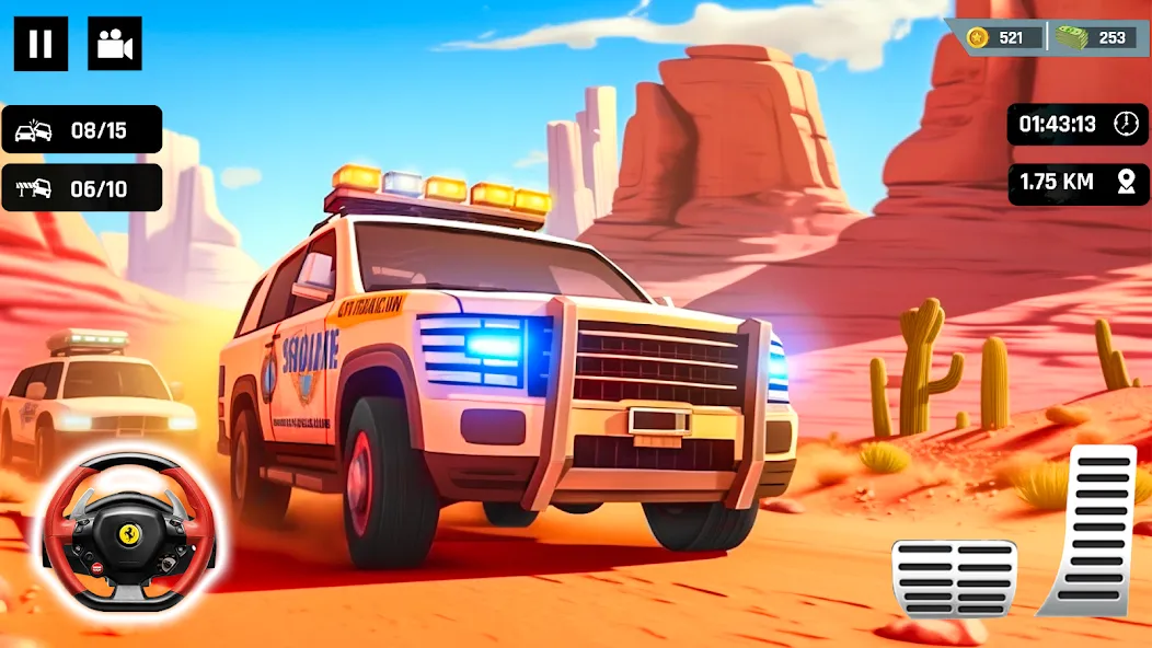 Скачать Police Car Kids Driving Game [MOD: новые полицейские машины и задания] на телефон — скриншот 2