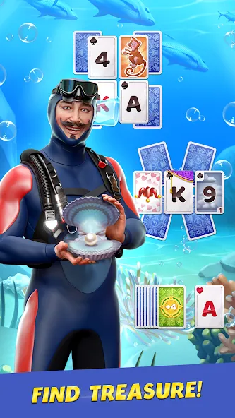 Solitaire Cruise: Card Games [MOD: безлимитные монеты и жизни] (Бесплатно / APK) — скриншот 1