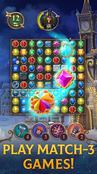 Скачать Clockmaker: Jewel Match 3 Game [MOD: безлимитные монеты и жизни] — скриншот 1