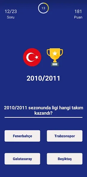 Взломанная Türkiye Süper Ligi Bilgi Oyunu [MOD: безлимитные подсказки и очки] на Андроид — скриншот 3