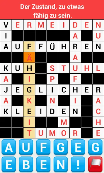 Скачать Kreuzworträtsel Deutsch [MOD: безлимитные подсказки и открыты все уровни] на телефон — скриншот 2