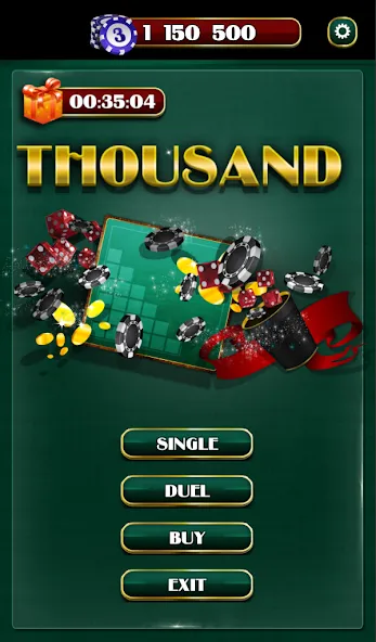 Взломанная Thousand Dice [MOD: безлимитные броски и высокий урон] на Андроид — скриншот 1