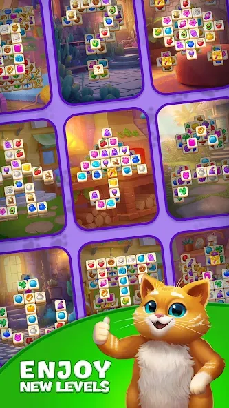 Скачать взлом Tile Yard: Matching Game [MOD: безлимитные монеты и все уровни открыты] — скриншот 4