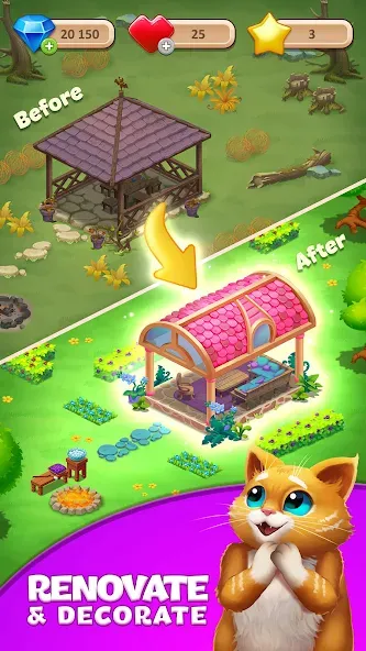 Скачать взлом Tile Yard: Matching Game [MOD: безлимитные монеты и все уровни открыты] — скриншот 5