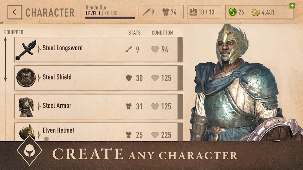 The Elder Scrolls: Blades [MOD: безлимитные деньги и ресурсы] (Бесплатно / APK) — скриншот 4