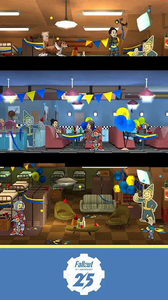 Fallout Shelter [MOD: безлимитные ресурсы и открытые комнаты] — Скачать бесплатно (APK) — скриншот 1