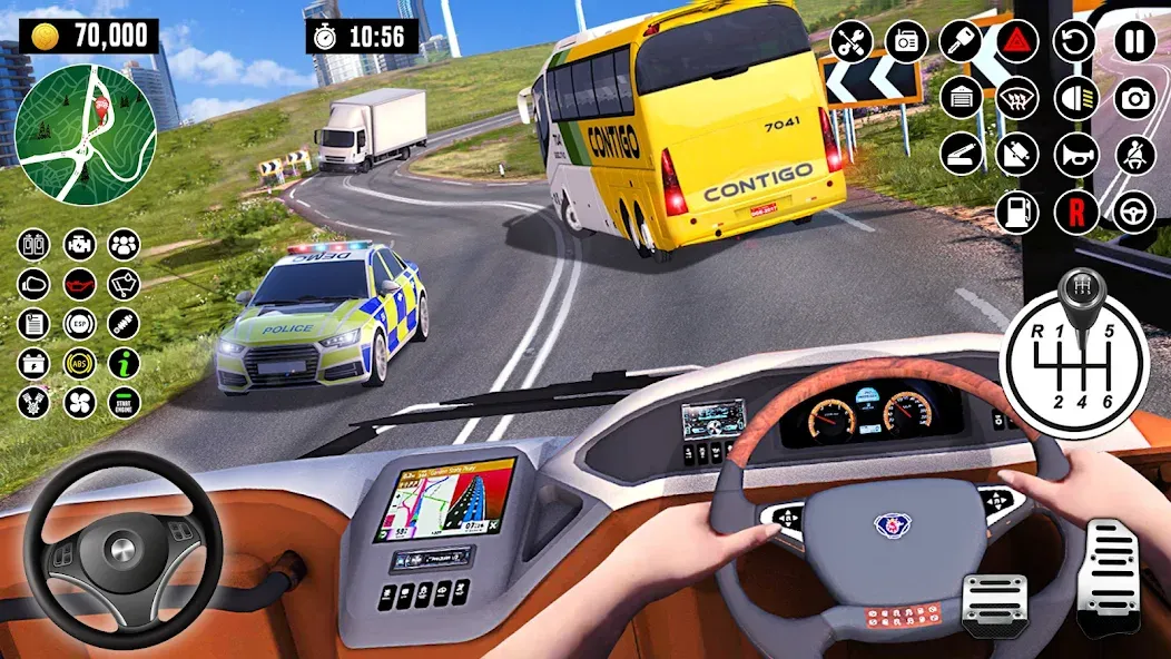 Bus Driving School : Bus Games [MOD: безлимитные деньги и открыты все уровни] на Андроид — скриншот 4