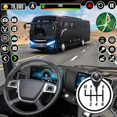 Bus Driving School : Bus Games [MOD: безлимитные деньги и открыты все уровни] на Андроид
